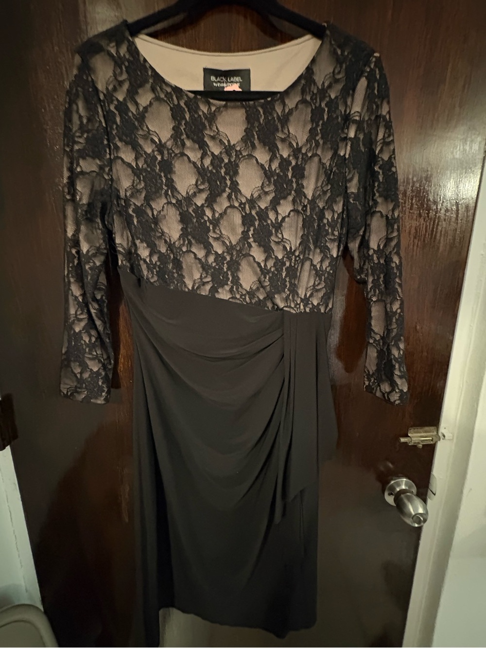 Bundle 3 for $25. Evan Picone Black Label Lace Long-Sleeve Cocktail Dress.